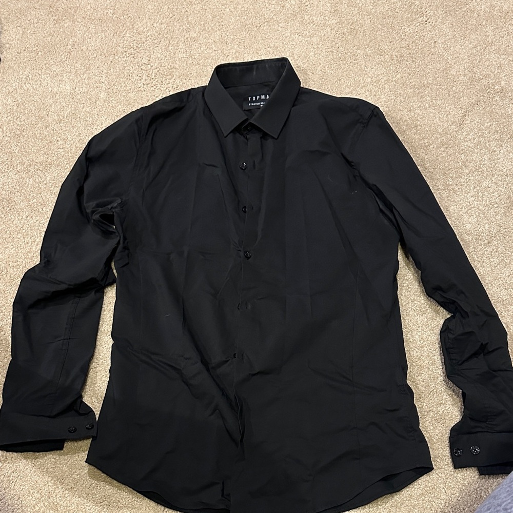 Topman Classic Black Dress Shirt